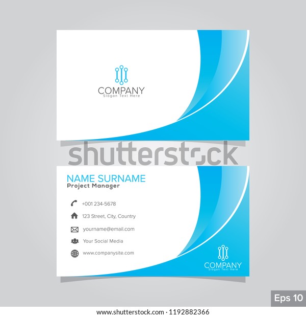 Professional Card Name Design Background Templates Stock Vector Royalty Free