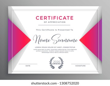 professional certificate of achievement template