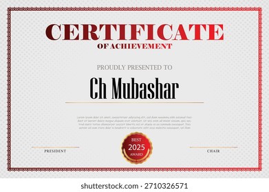 
Modelo de certificado profissional de conquista