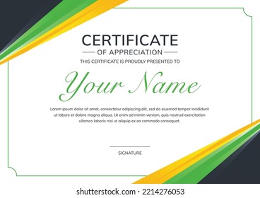 Plantilla de certificado de apreciación profesional