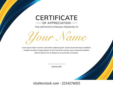 Professional certificate of appreciation template