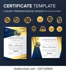Professional certificate with badge multipurpose a4 Paper