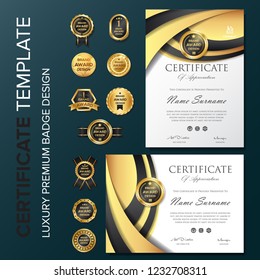 Professional Certificate Design with badge