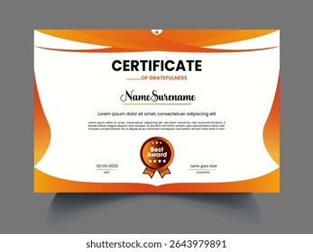 Concepto de diseño de certificado de Profesional