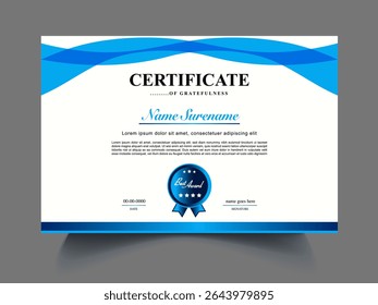 Ideia do conceito do projeto do certificado profissional