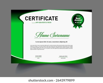 Professional certificate design concept idea
