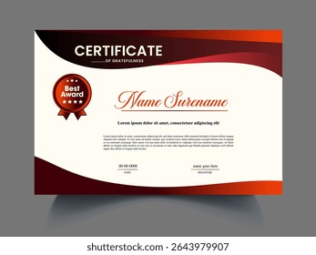 Concepto de diseño de certificado de Profesional