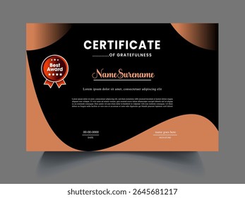 Professional certificate design idea icon