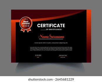 Professional certificate design idea icon