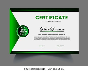 Professional certificate design idea icon