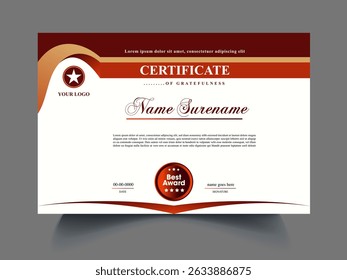 Conceito moderno de design de certificado profissional