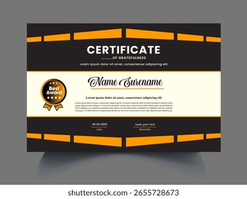professional certificate design sample for company