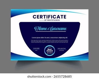professional certificate design sample for company