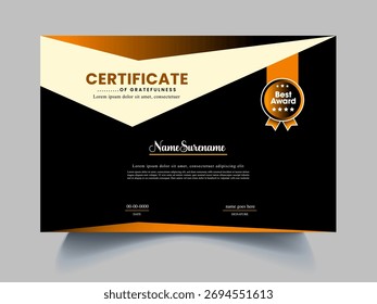 Idem profesional de la muestra del diseño del certificado
