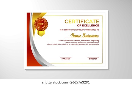Professional Certificate Design Template illustration editable background