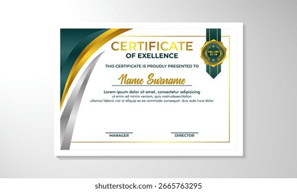 Professional Certificado Design Modelo ilustração editável fundo