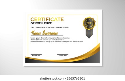 Fondo editable de la ilustración de la Plantilla del diseño del certificado de Profesional