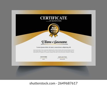 Professional certificate design template item