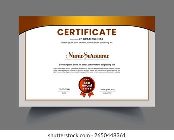 Item de modelo de design de certificado profissional