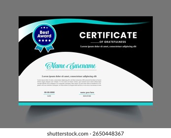 Professional certificate design template item