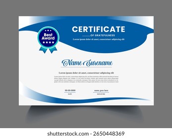 Professional certificate design template item