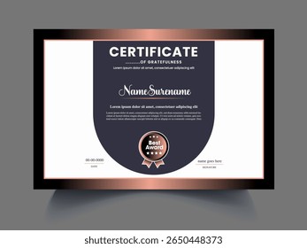 Professional certificate design template item