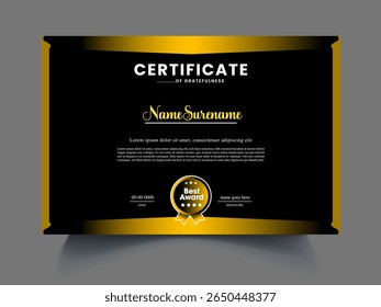 Professional certificate design template item