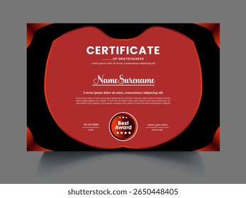 Artículo de Plantilla de diseño de certificado de Profesional