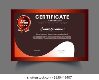 Professional certificate design template item