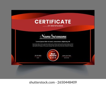 Professional certificate design template item