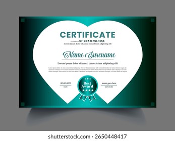 Professional certificate design template item