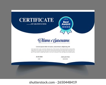Professional certificate design template item