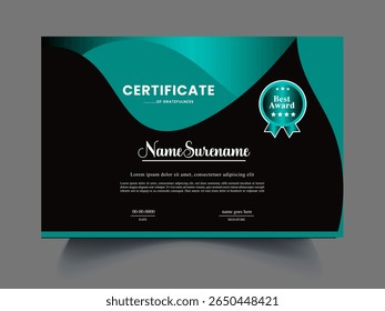 Professional certificate design template item