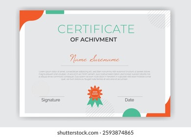 Professional Certificate Design Template layout