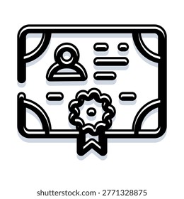Professional certificate document depicting personal details, educational attainment, and a decorative seal, symbolizing academic completion, success, and recognition