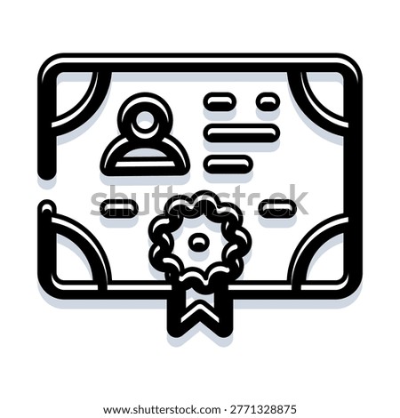 Professional certificate document depicting personal details, educational attainment, and a decorative seal, symbolizing academic completion, success, and recognition