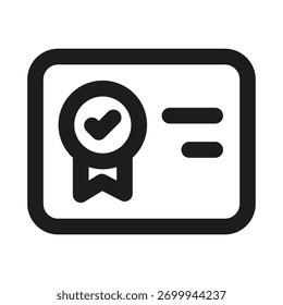 Icono del certificado de Profesional que representa el logro, el premio, la validación y el reconocimiento profesional
