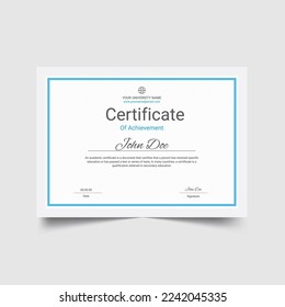 professional certificate modern template design