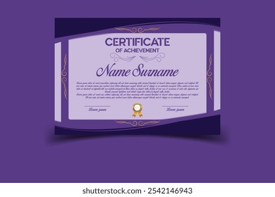 Professional Certificate Template Customizable Award Designs
