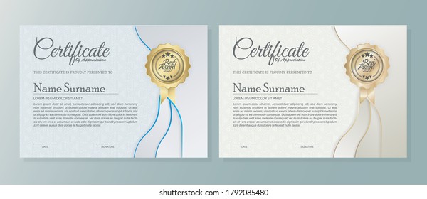 Professional certificate template diploma award design