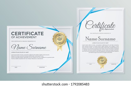 Professional certificate template diploma award design