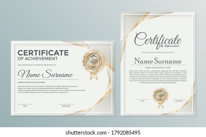 Professional certificate template diploma award design