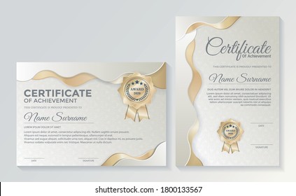 Professional certificate template diploma award design