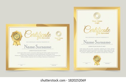 Professional certificate template diploma award design