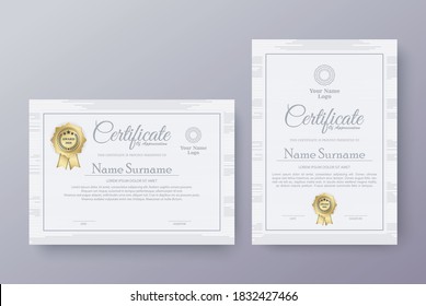 Professional certificate template diploma award design