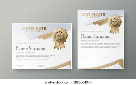 Professional certificate template diploma award design