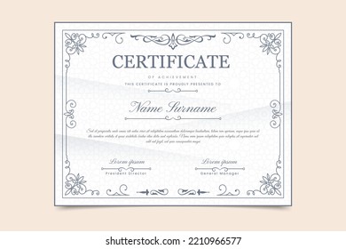 Professional certificate template with elegant elements