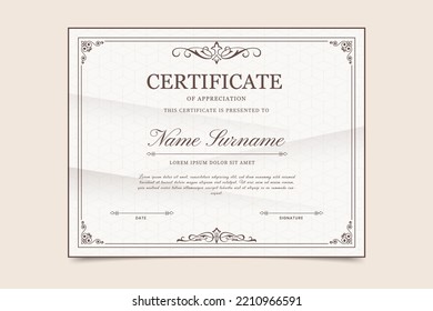 Professional certificate template with elegant elements