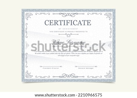 Professional certificate template with elegant elements