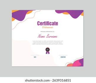 Professional Certificate Template for Excellence and Recognition
